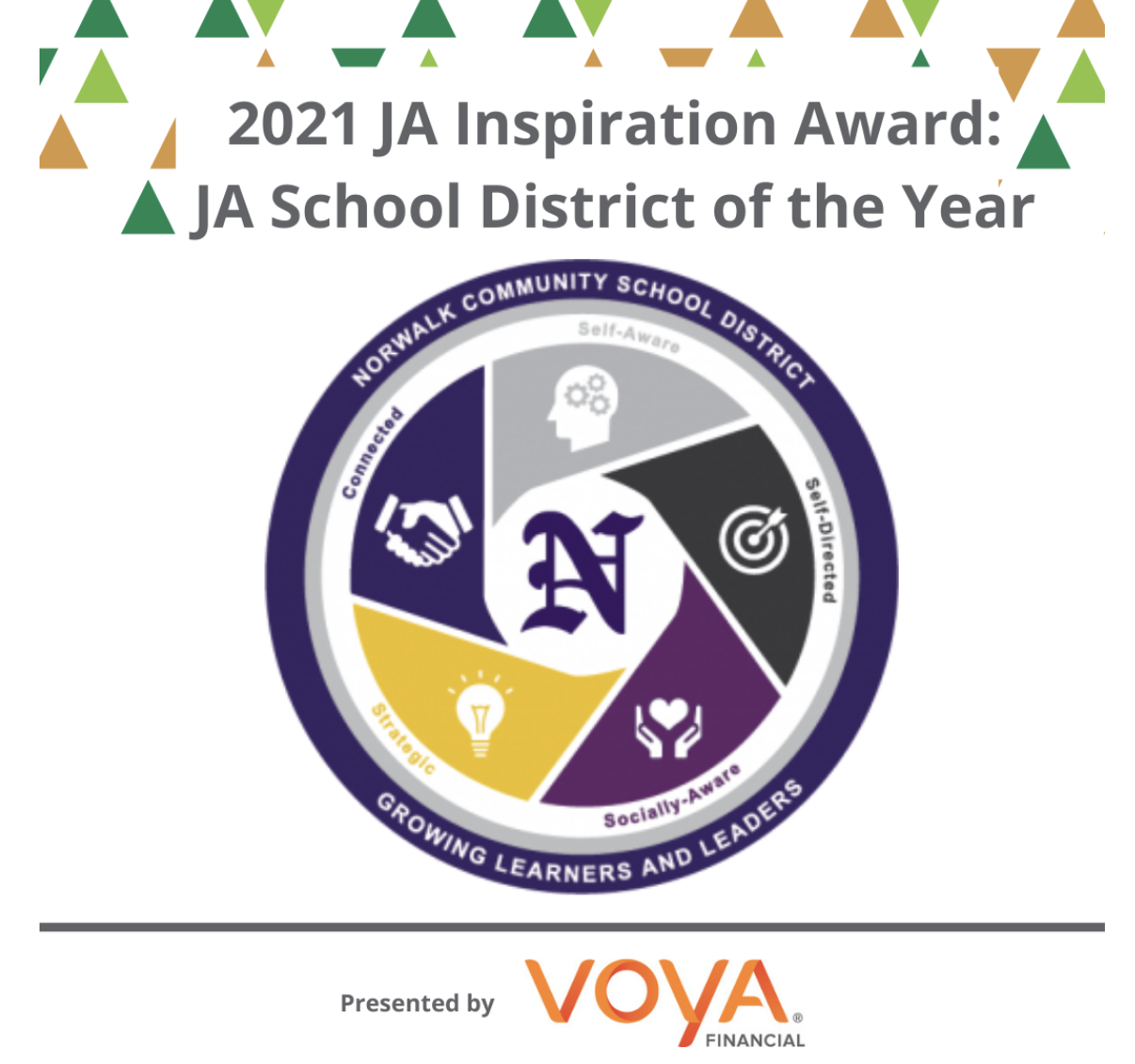 Norwalk Selected as the 2021 JA School District of the Year – Norwalk Community School District
