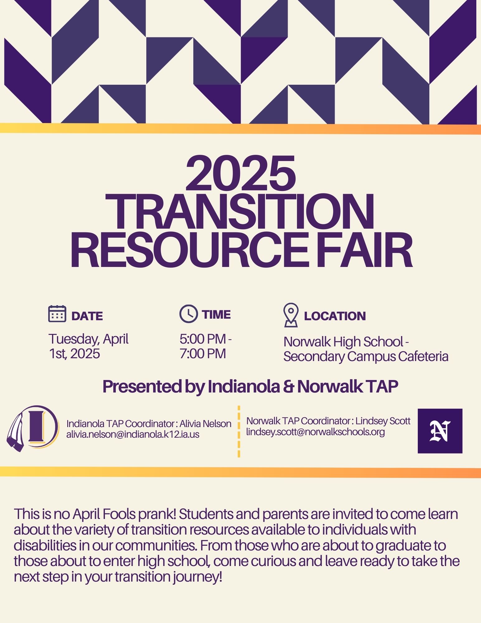 Transition Resource Fair Flyer