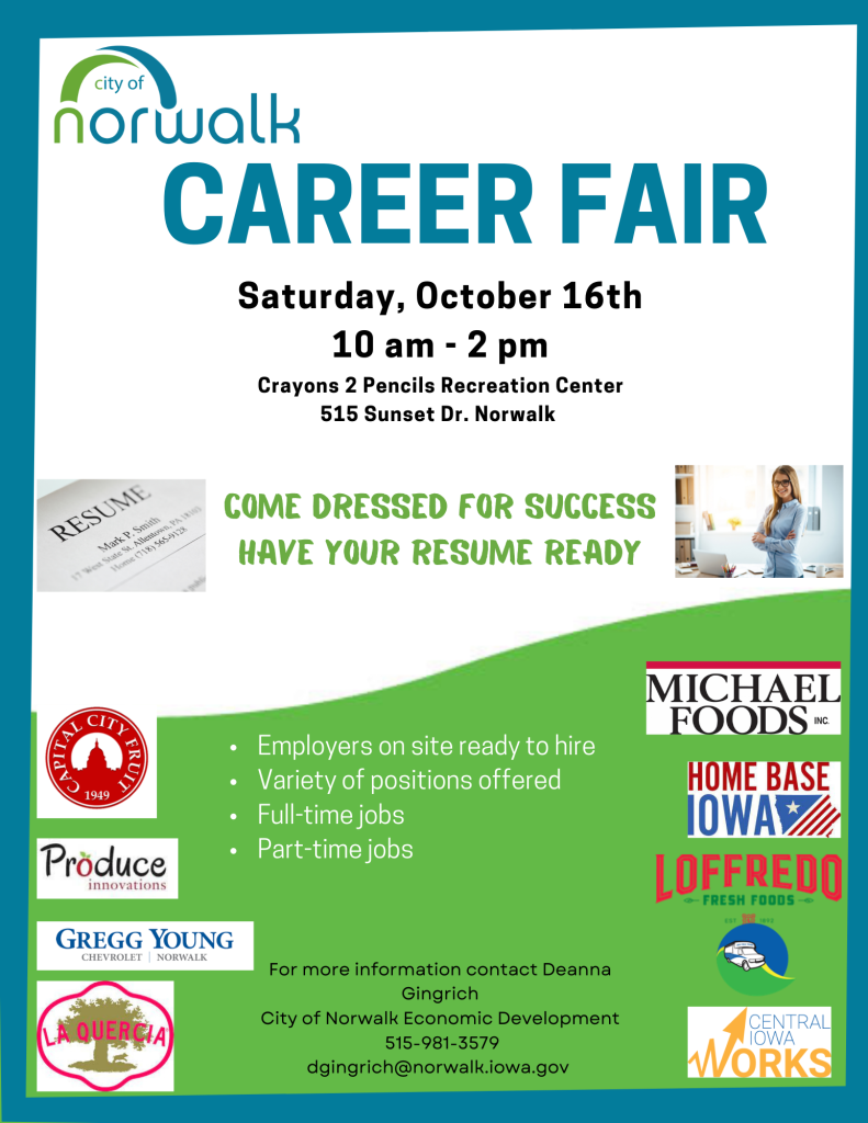 Norwalk Career Fair 2021 Flyer