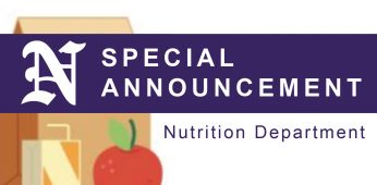 Nutrition Dept Announcement